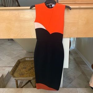 NWT Orange Colorblock Dress by Victoria Beckham